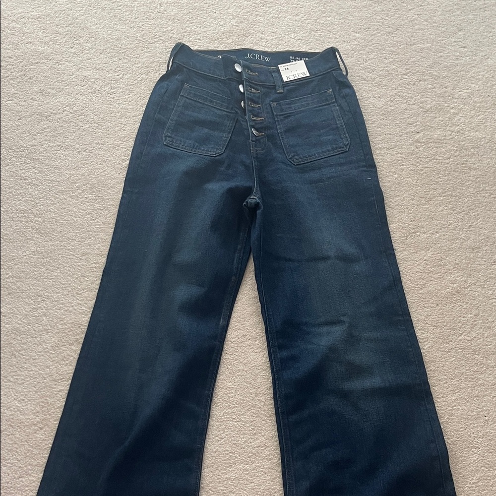 J. Crew Dark Indigo Button-Fly Denim Jeans